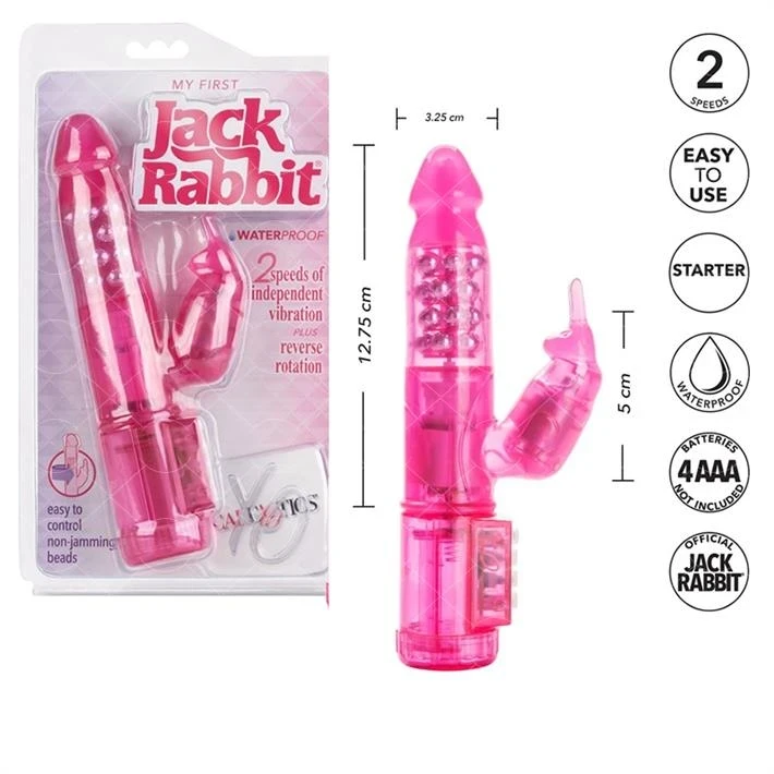 Jack rabbit vibrador rotativo con estimulador de clitoris 