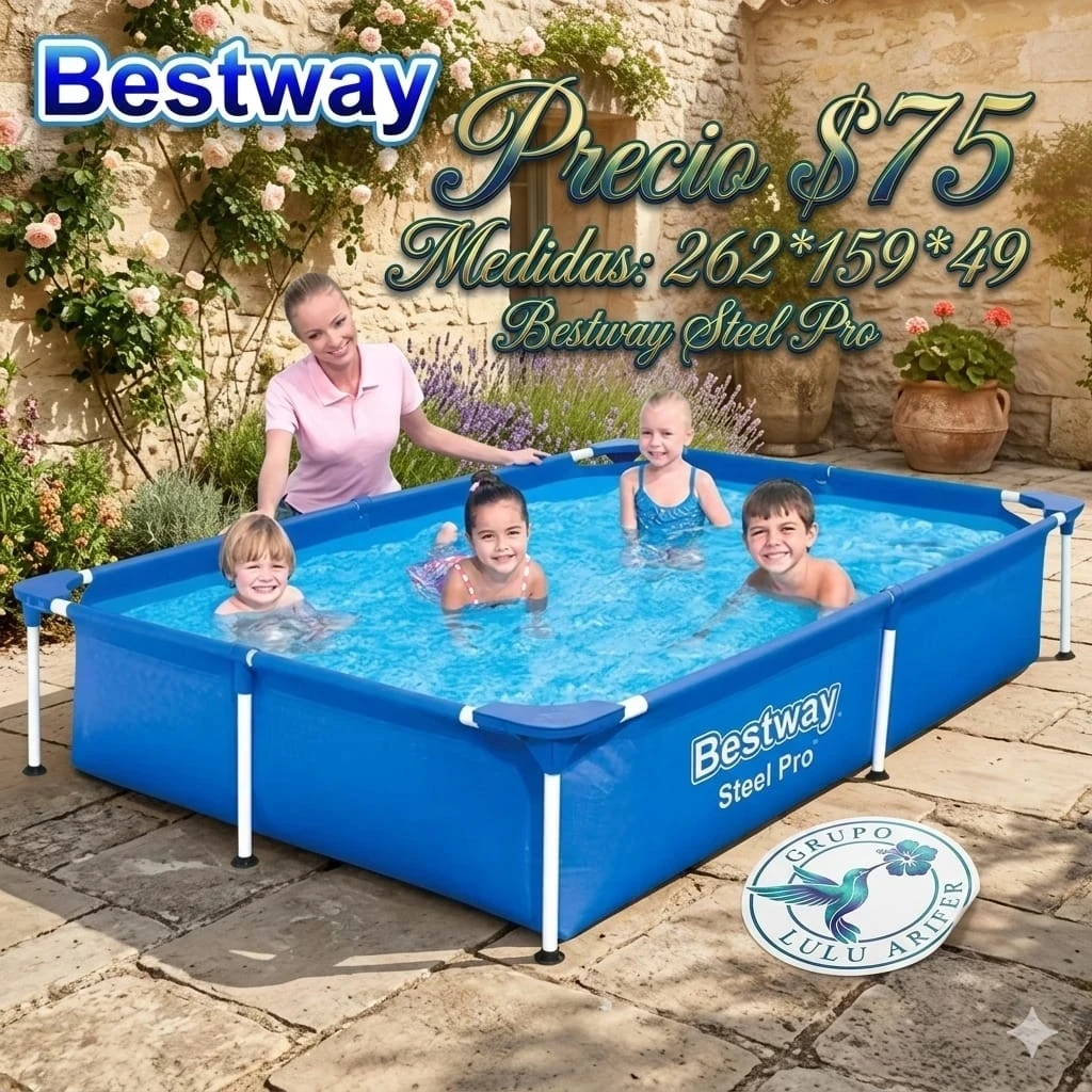 Piscina con estructura 