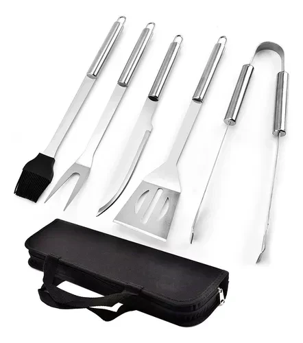 SET 5 PIEZAS PARA ASADOR PREMIUM ACERO INOXIDABLE 