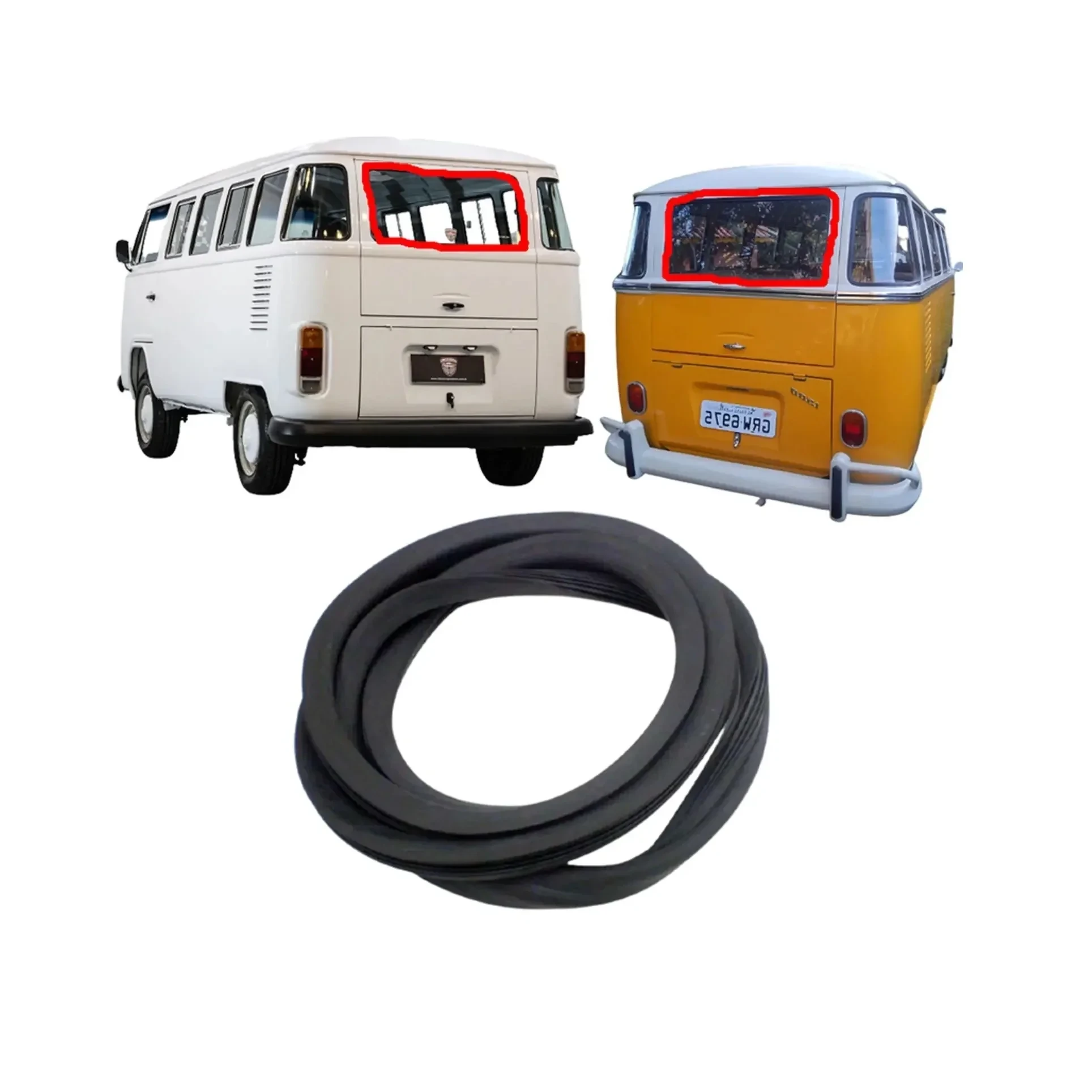 Goma del vidrio trasero Vw Kombi 1957-1997 / 163012