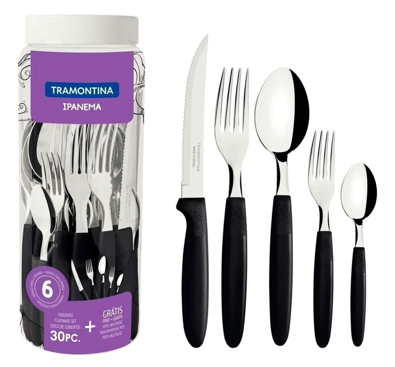 CUBIERTOS TRAMONTINA IPANEMA 30p