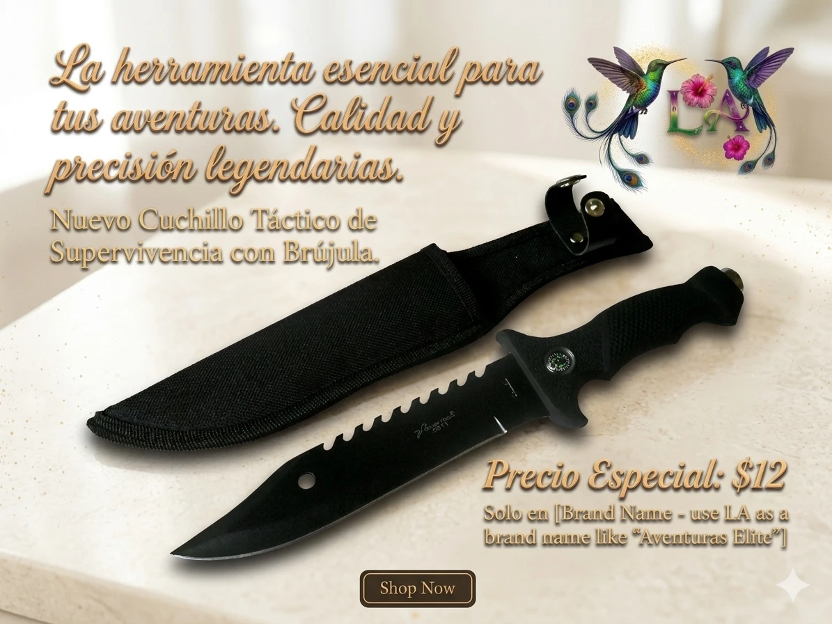 Cuchillo para explorador con Brújula 🧭