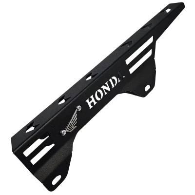 AC XR 150 L / AC XRE 190 / AC XR 190 L protector de cadena acero negro logo 3d cromado ML