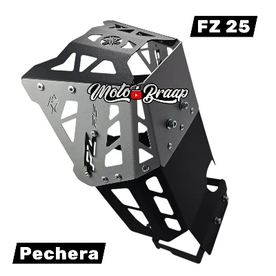 FZ 250 / Pechera acero negro con gris logo 3d cromado ML