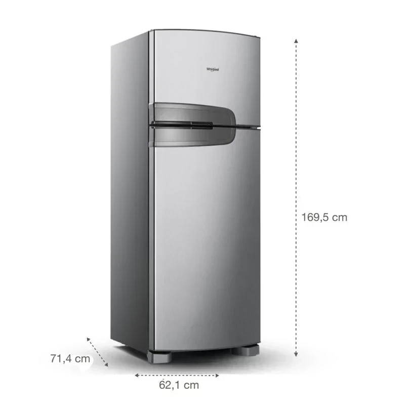 HELADERA WHIRLPOOL 340L NO FROST INOX