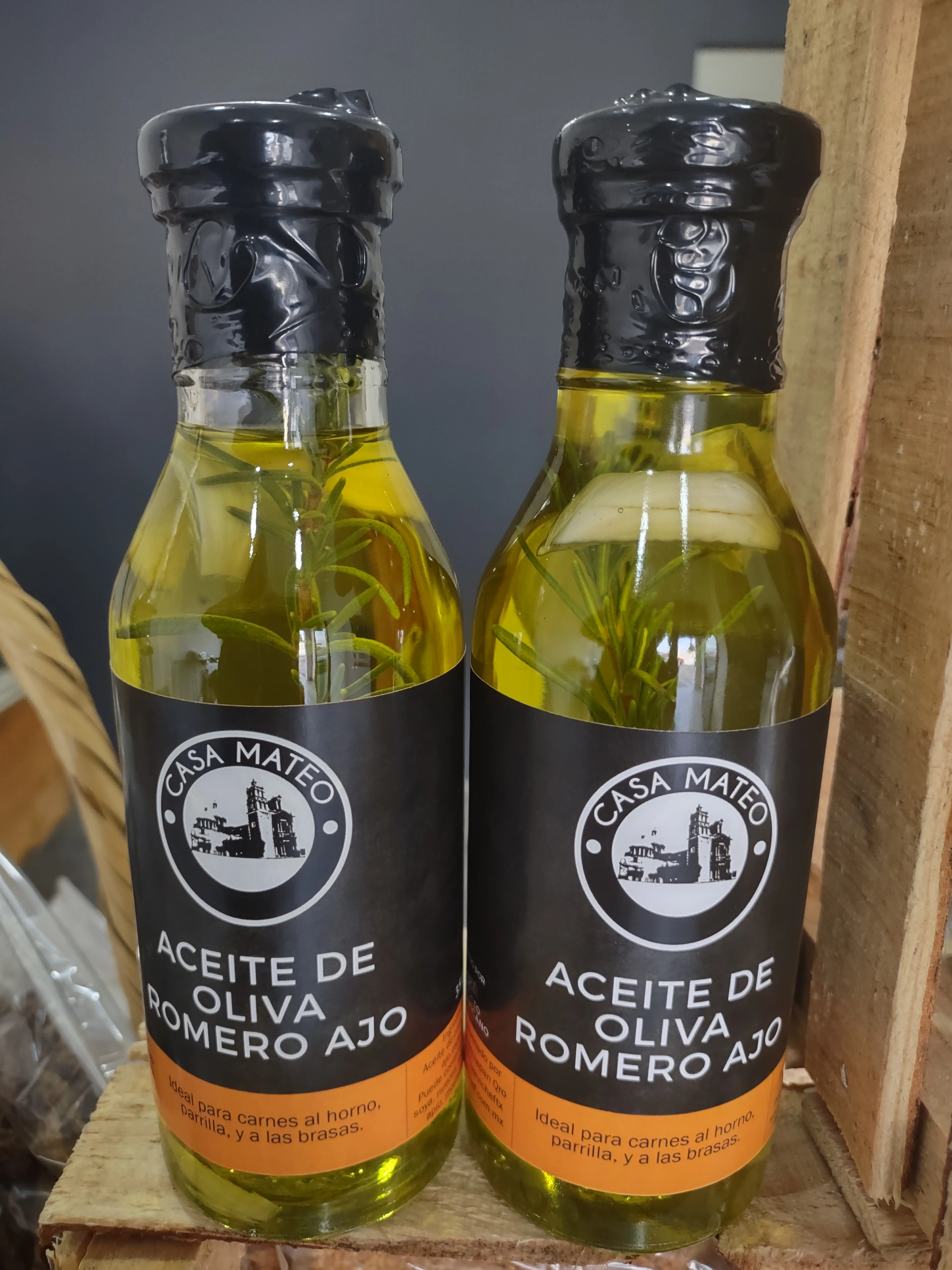 Aceite oliva romero Ajo Casa Mateo 350ml