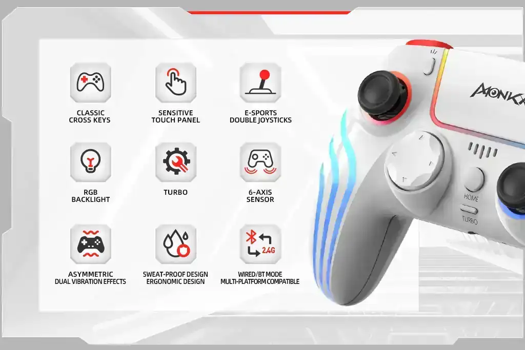 CONTROL DE JUEGO MONKA GT-96 BLUETOOTH  4