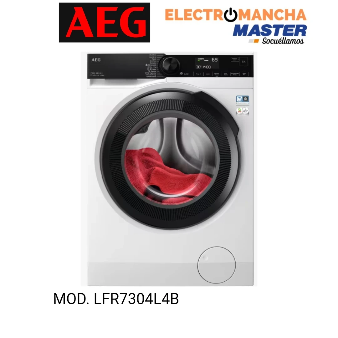 LAVADORA AEG LFR7304L4B 11 KILOS 1400 RPM CLASE A 