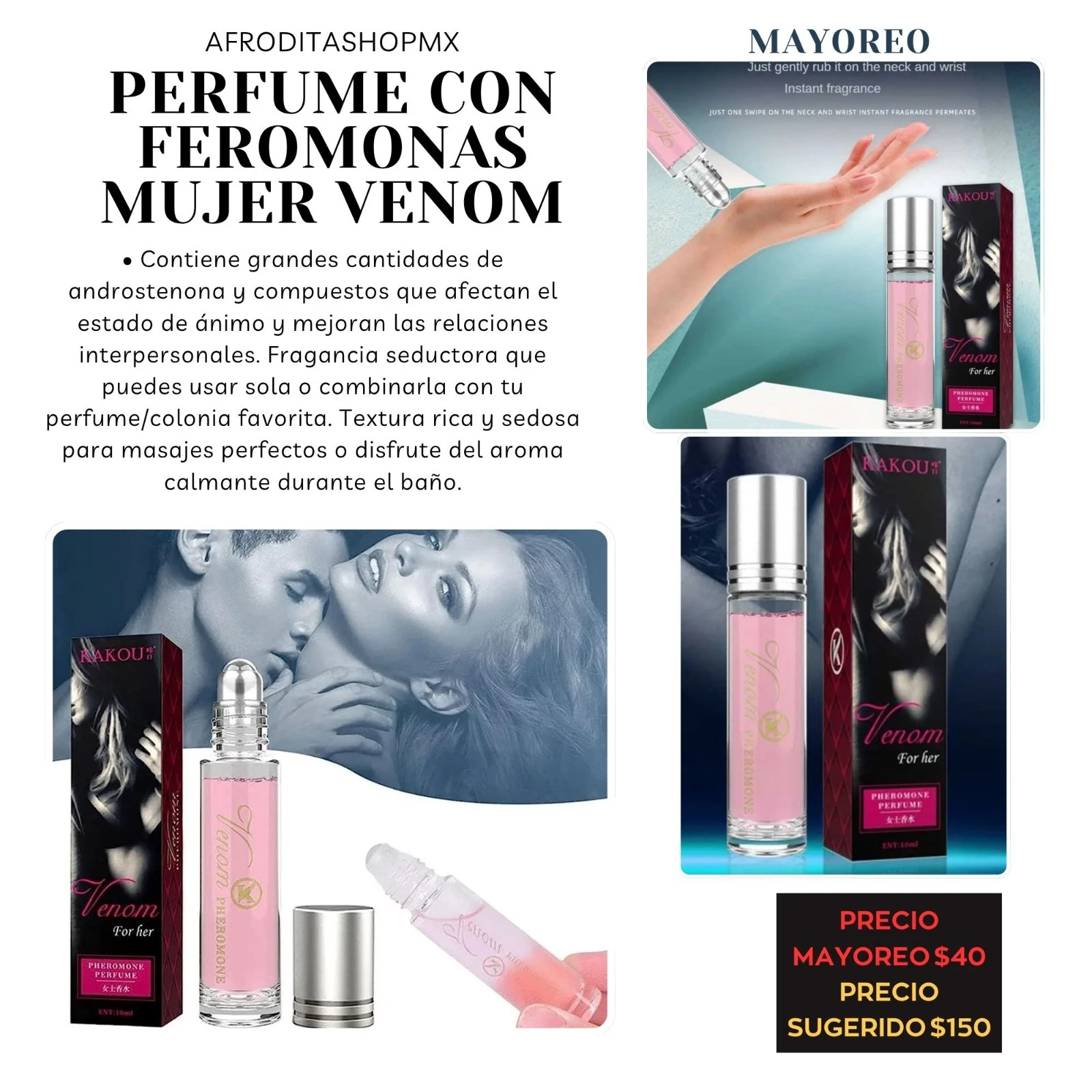 PERFUME CON FEROMONAS VENOM FEMENINO