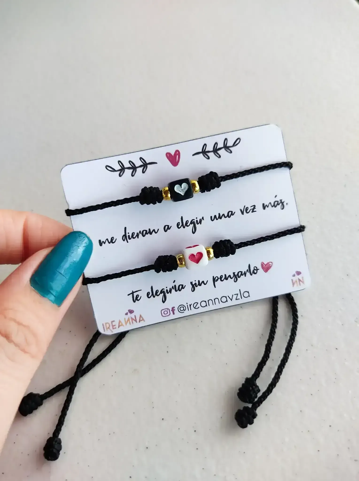 Par de hilitos corazón cubo 💟 4