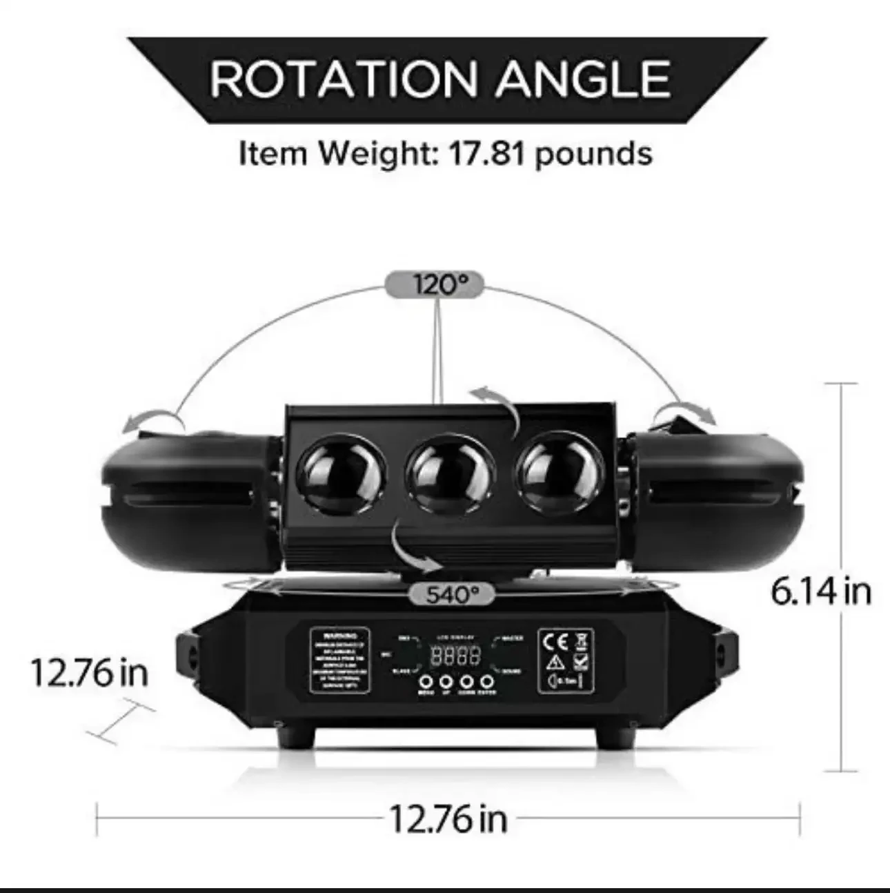 Fodexazy - Luz De Cabeza Móvil, Luces De Dj 12 Led 150 W Rgb 4