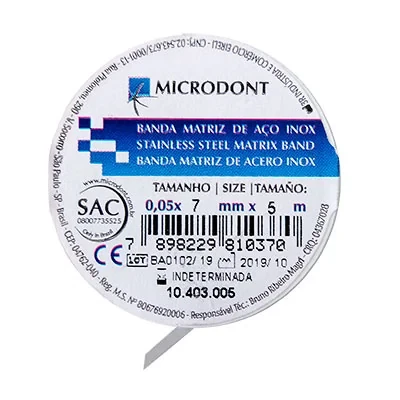 BANDA MATRIZ MICRODONT ROLLO 5M. .05 X 7MM
