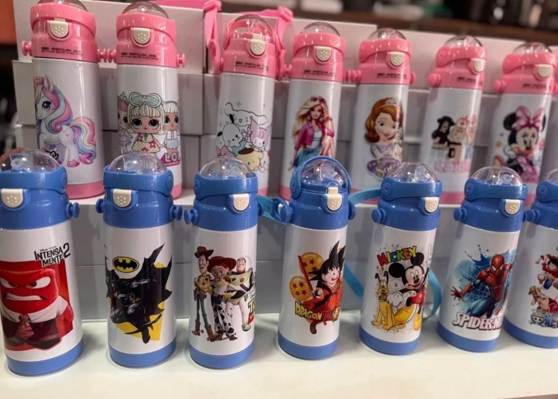 BOTELLA INFANTIL TERMICA CON TRABA DE SEGURIDAD
