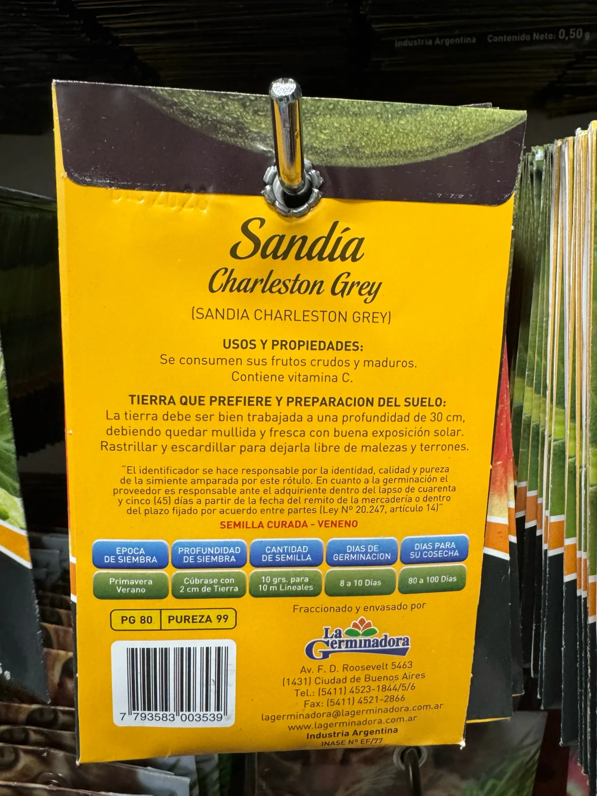 Semillas Sandia charleston grey 2