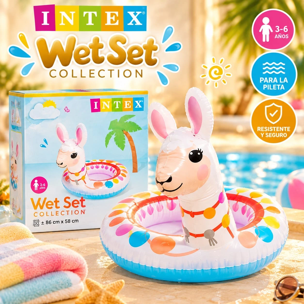 INTEX WET SET – FLOTADOR LLAMA
