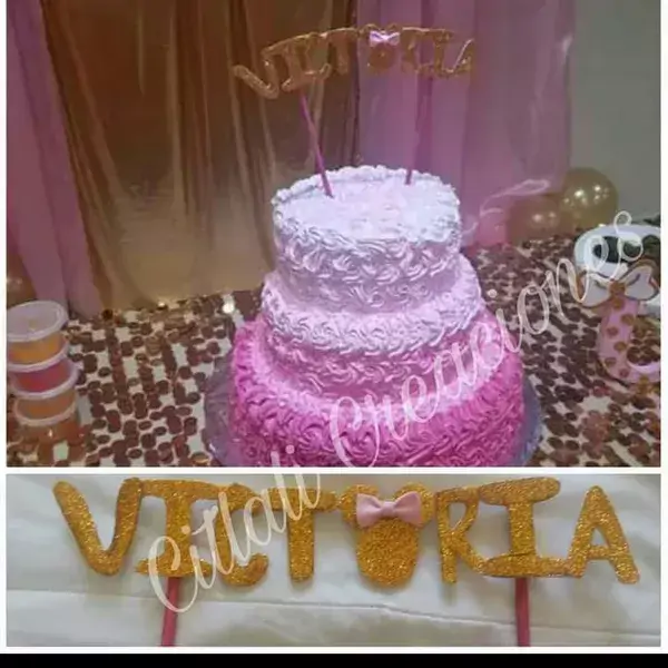 Letrero para pastel sencillo