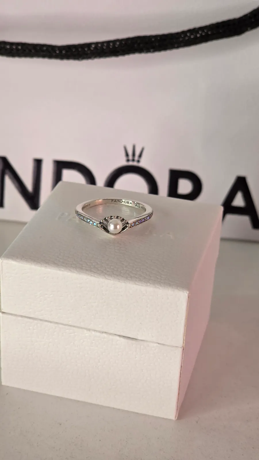 Pandora Disney princess Ariel pearl ring 3