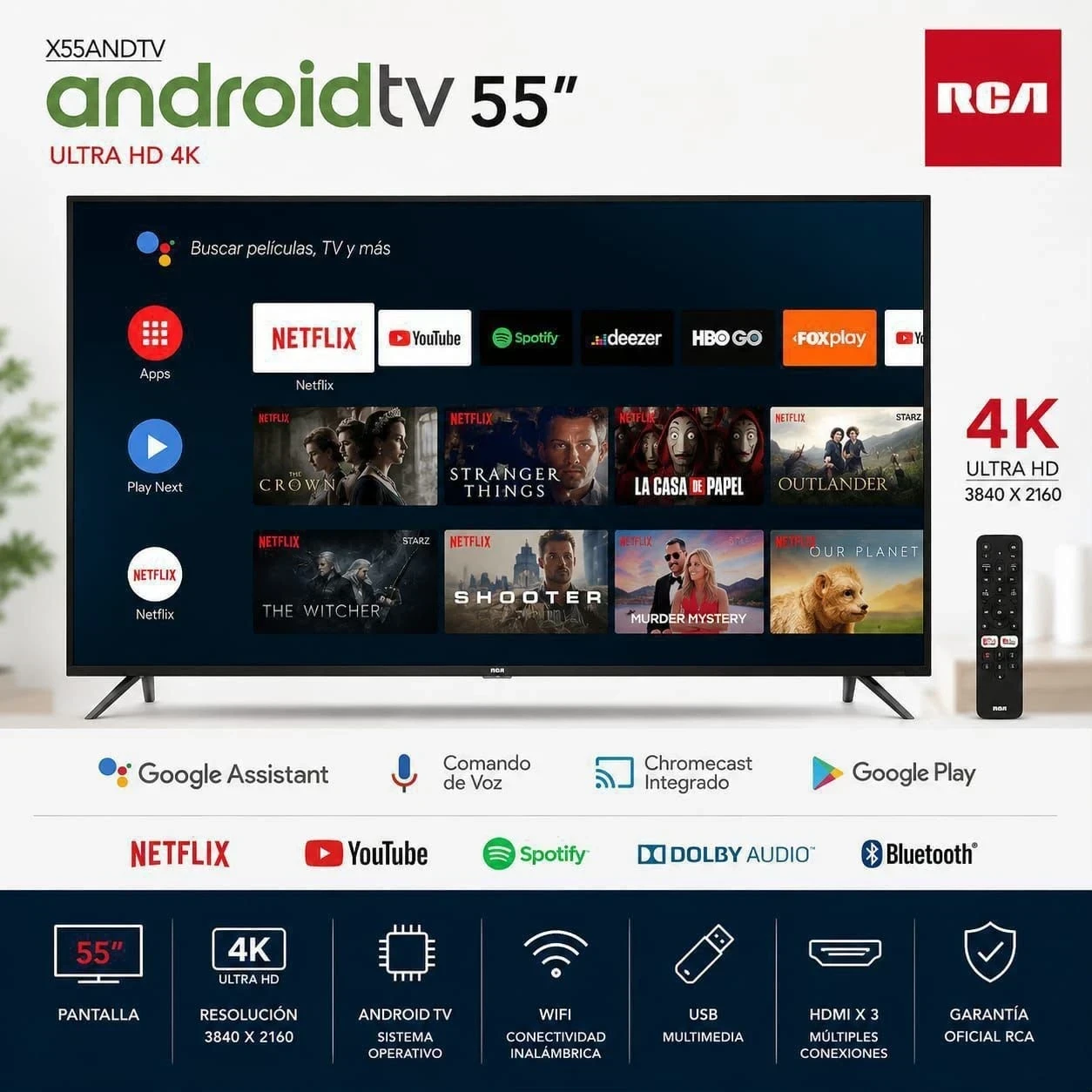 SMART TV RCA 55" AND55P6UHD