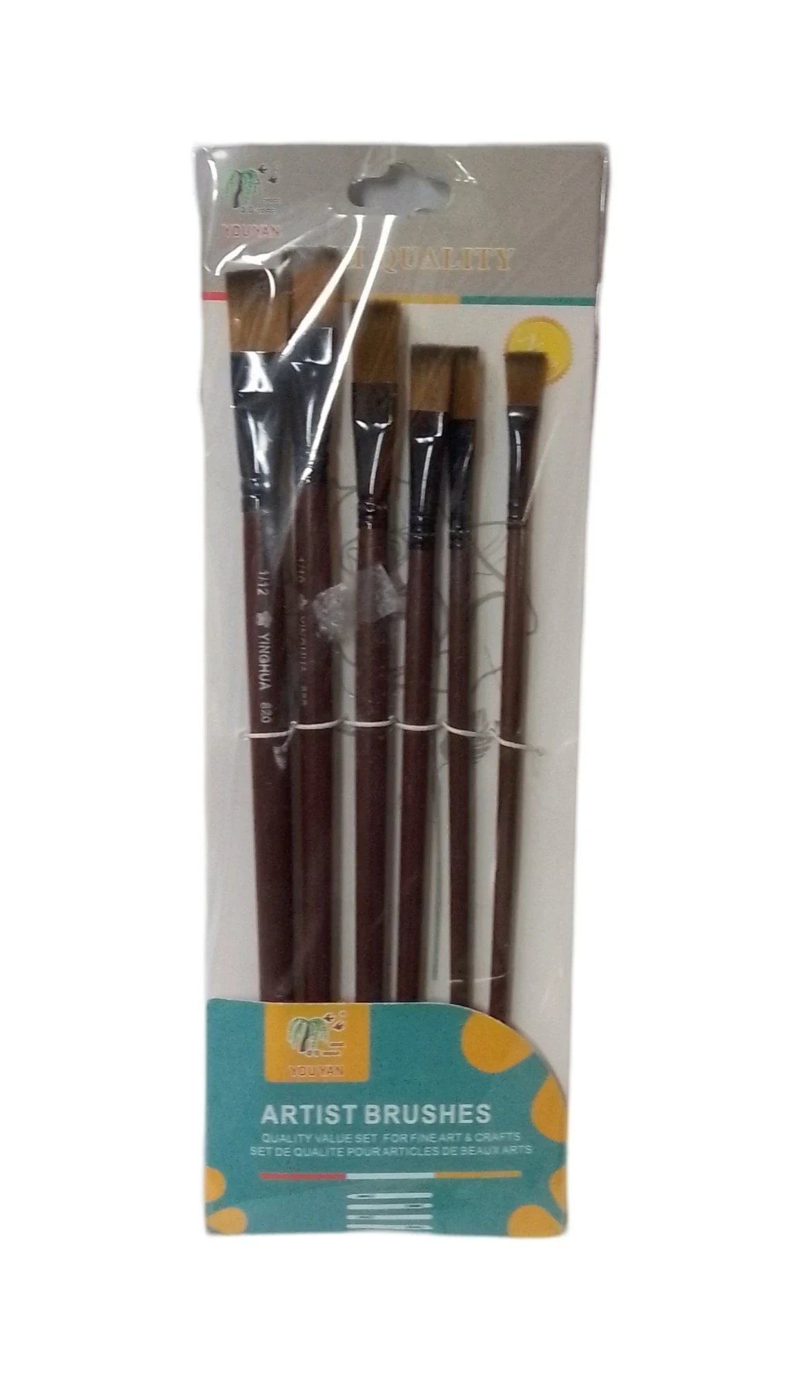 Pinceles en estuche c/6 planos
