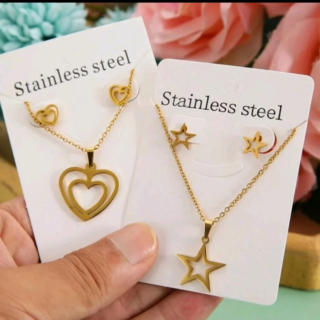 Conjunto de cadena y aritos 