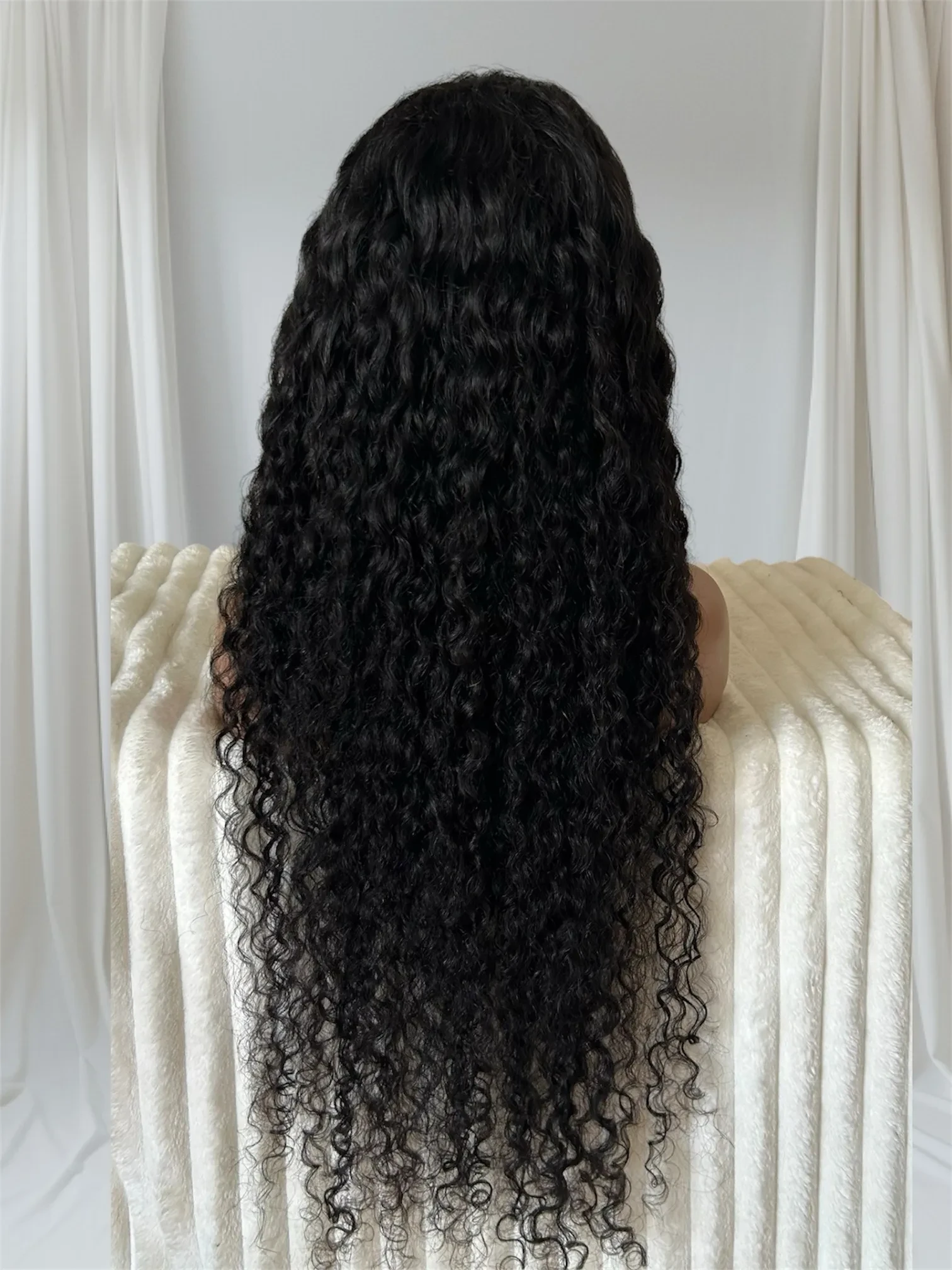 Peluca cabello humano de 34 pulgadas, frontal lace 13x4 4