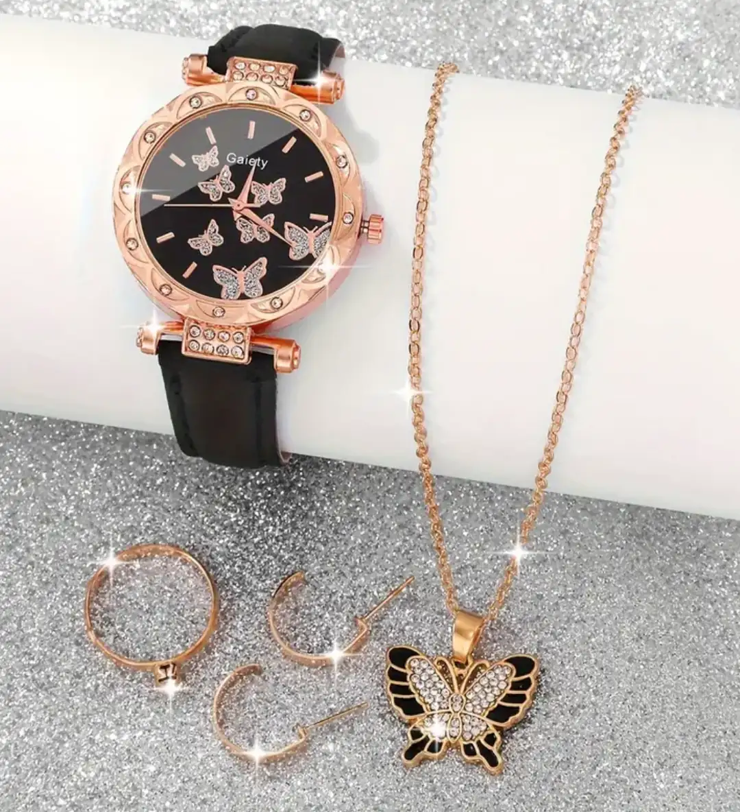 Conjunto reloj y ioyeria 