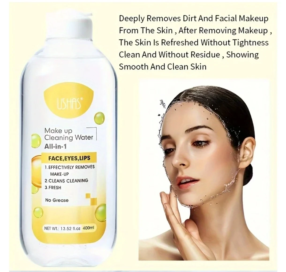 🌸 Ushas Agua Limpiadora Micelar Todo en 1   398 ml 🌸 2