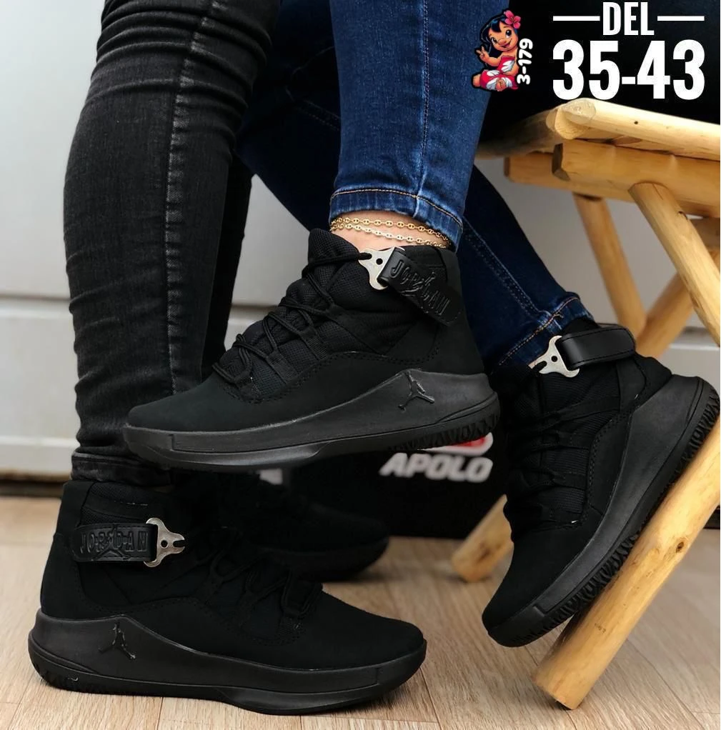 Tenis Botin Jordan Full negro Unisex 3
