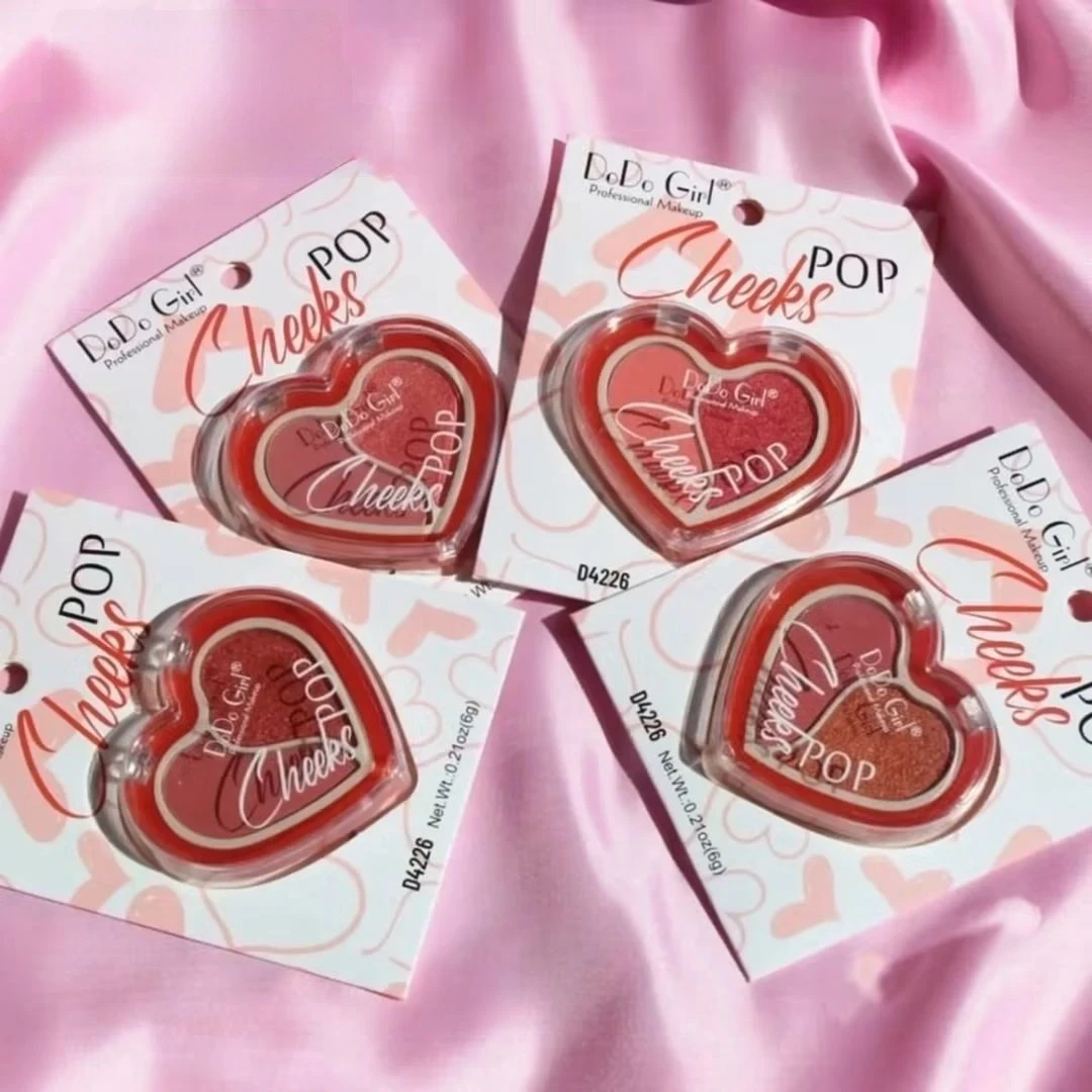 Set 4 Paletas de Blush + Iluminador Heart  3