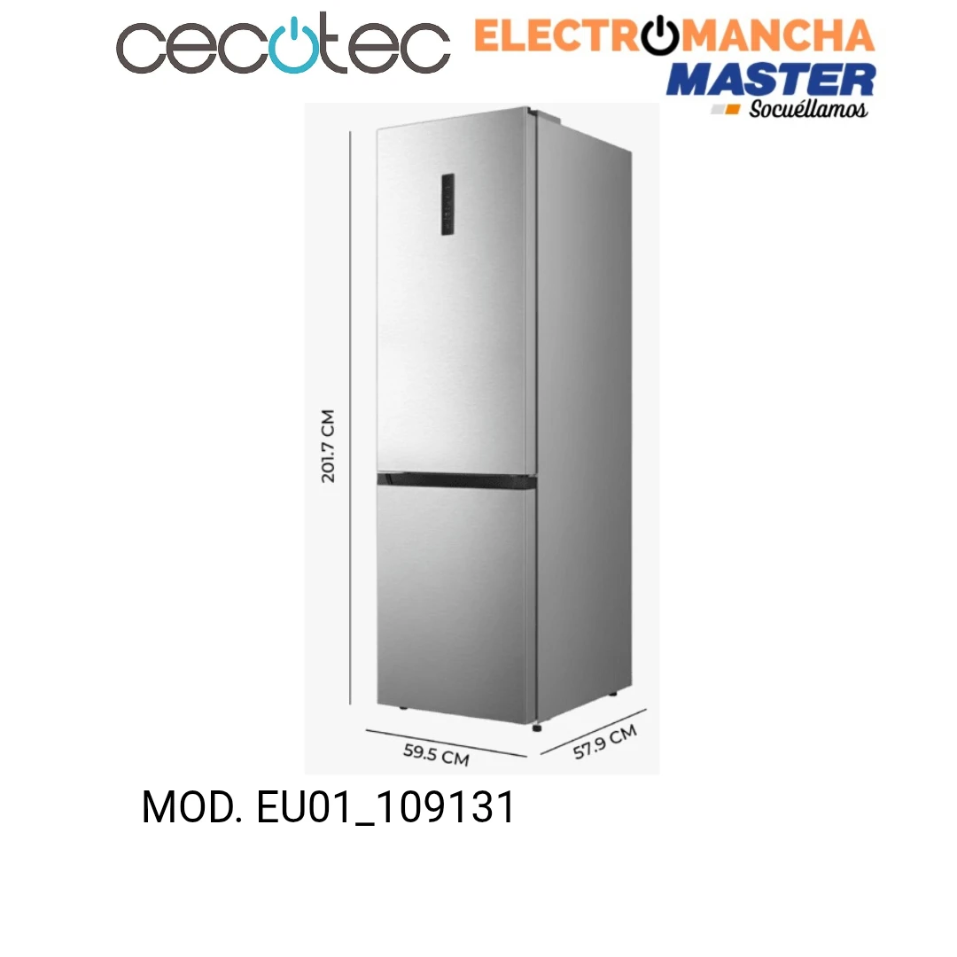 FRIGO COMBI CECOTEC A01_EU01_109131 INOX 2,01*60 NF CLASE A 2