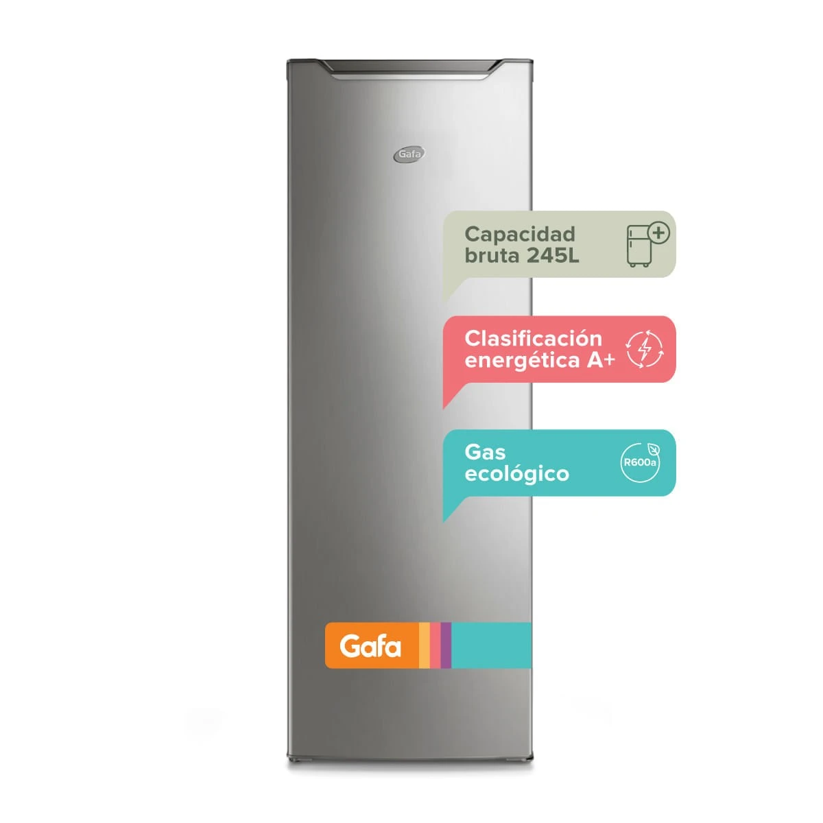 FREEZER VERTICAL GAFA  245LTS GRIS PLATA ‼️SOLO POR PEDIDOS ‼️  2