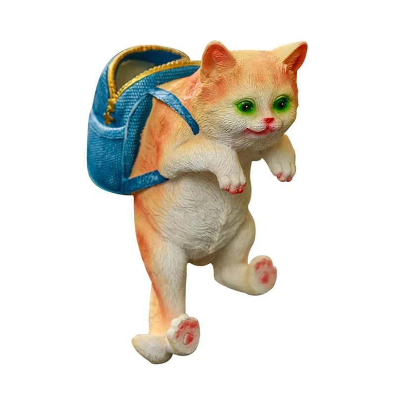 Adorno de Resina Gato Mochilero 12*19cm Aq-650