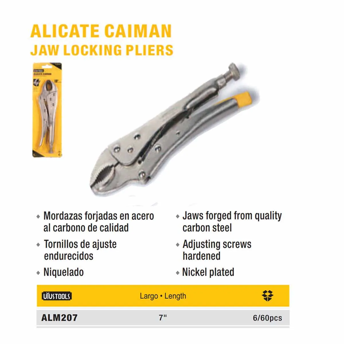 ALICATE CAIMAN UYUST 7" (225mm)