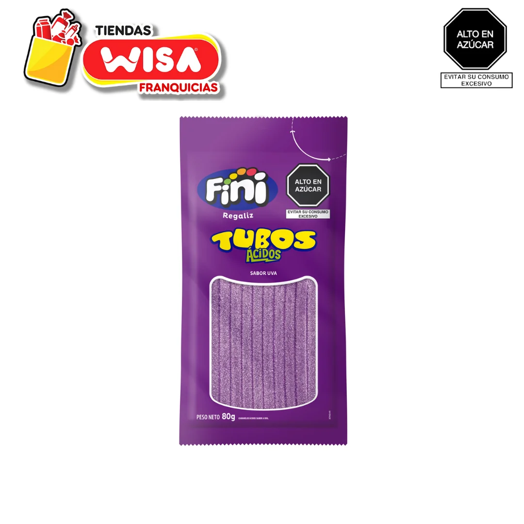 Fini Tubos Uva Ácidos 80 G