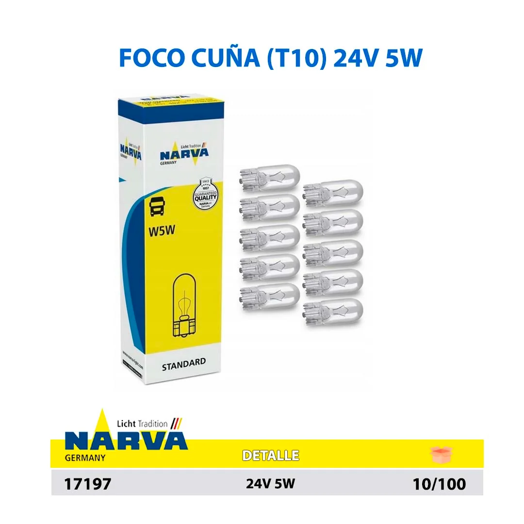  FOCO CUÑA (T10) 24V 5W