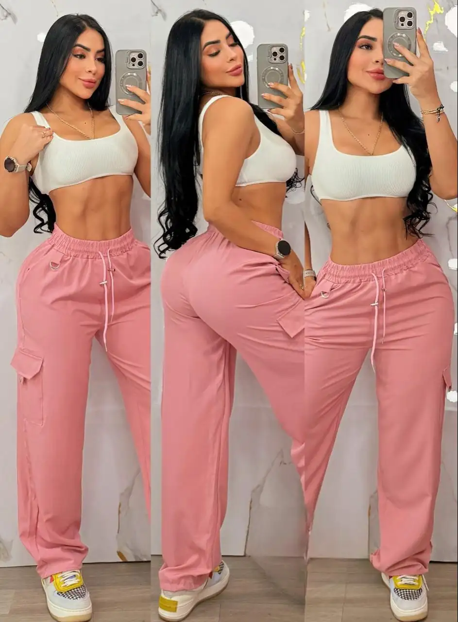 😍🥰Hermoso pantalón estilo Cargo suelto 🌸❤️‍🔥🛍️ 2