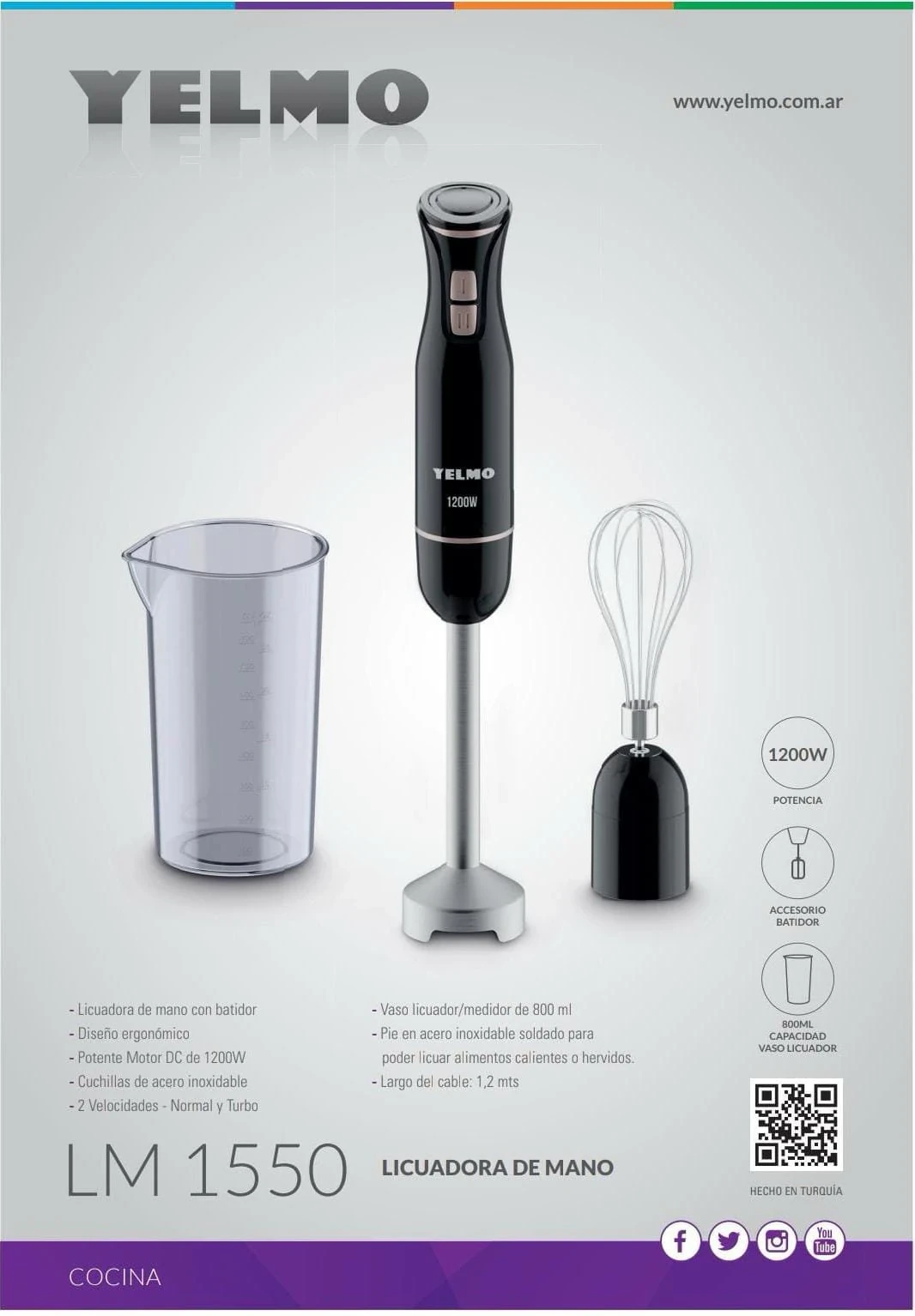 MIXER YELMO C/ACCESORIOS 