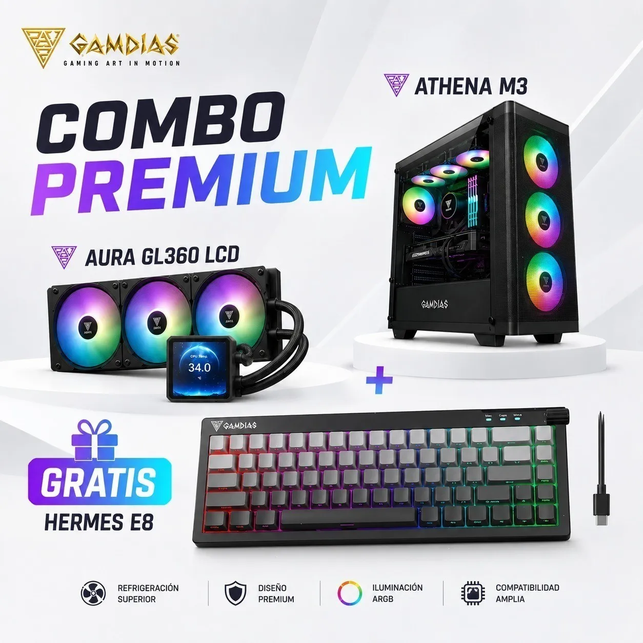 Combo Athena M3 black 