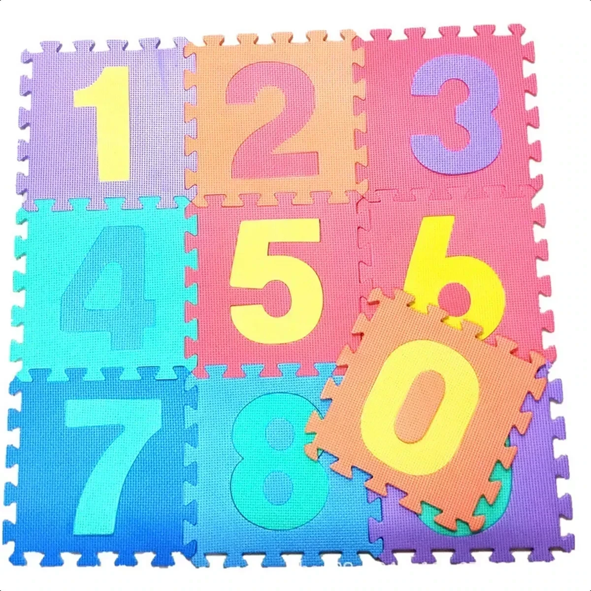 Alfombra Goma Eva Set 10 Cuadros De 30x30x1 cm