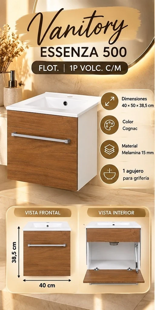 VANITORY ESSENZA 500 *CONSULTA DISPONIBILIDAD CON EL VENDEDOR*
