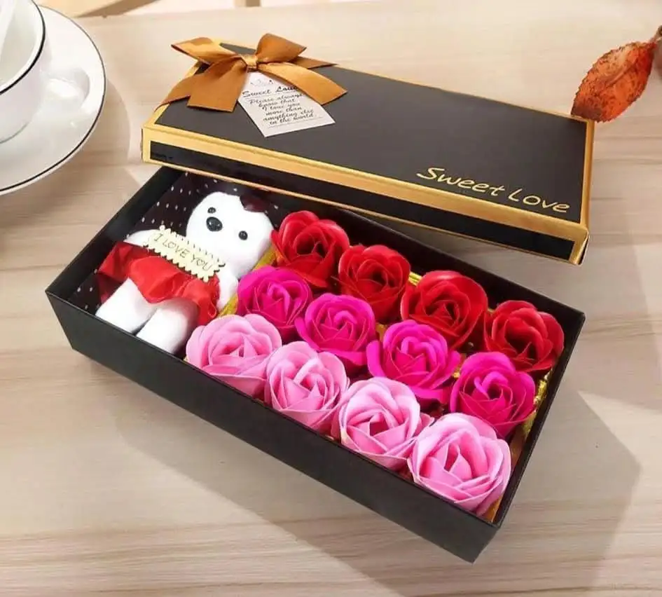 Caja oso y flores 2