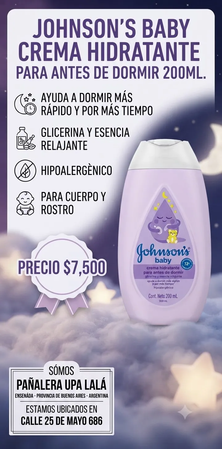 Crema Hidratante JOHNSON'S x 200ml.