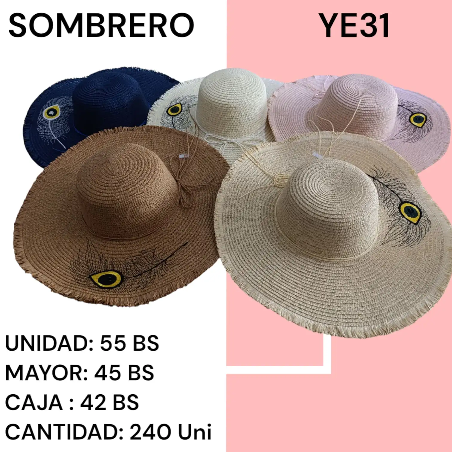 SOMBRERO FEMENINO YE31
