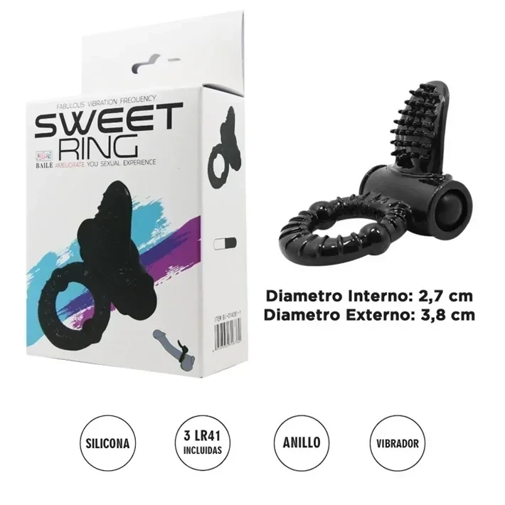 Anillo vibrador Sweet Ring texturado
