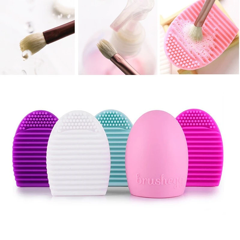 Limpia Brocha Manual Silicona Ovalada en Funda
