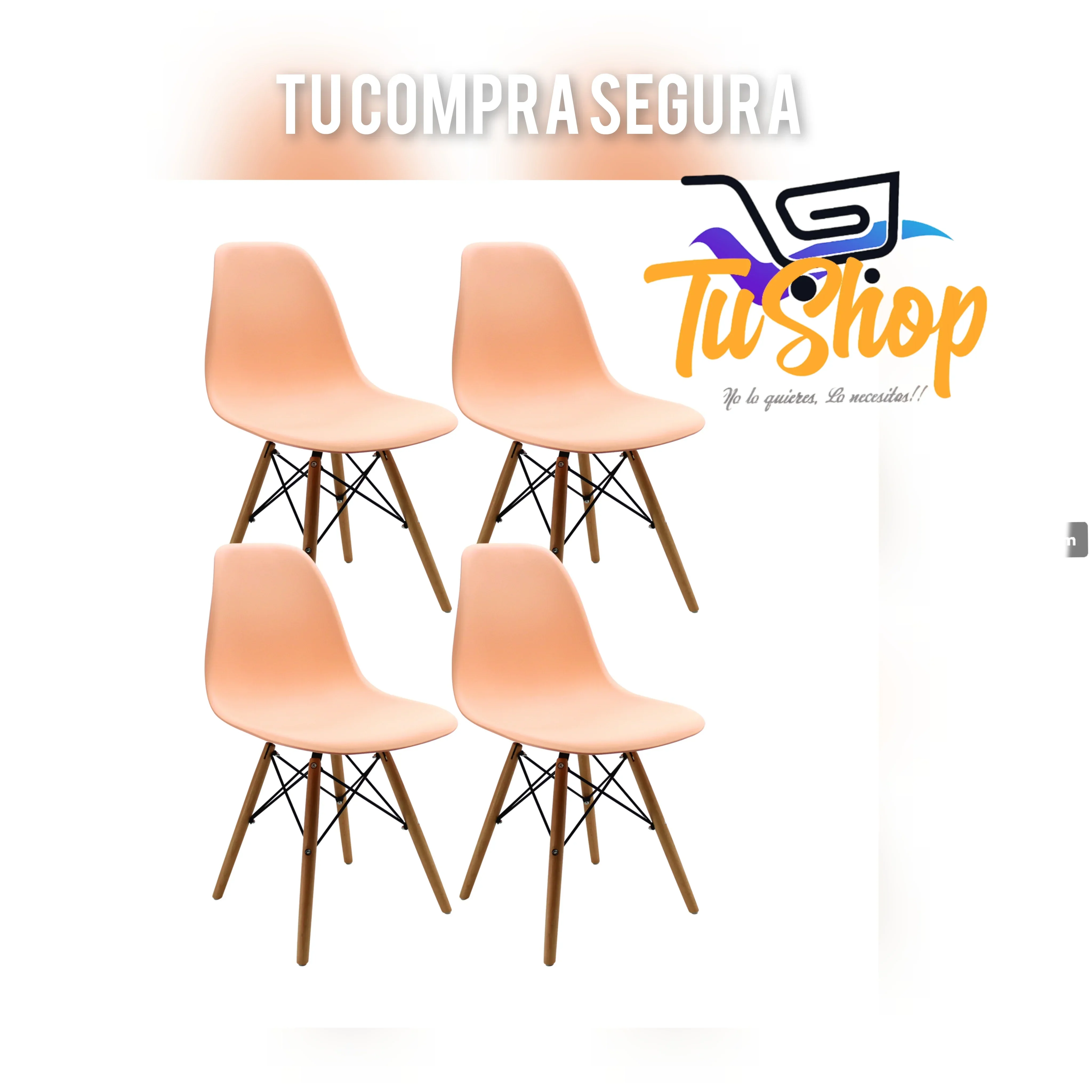 Sillas Eames Set x 4 unidades Colores 3