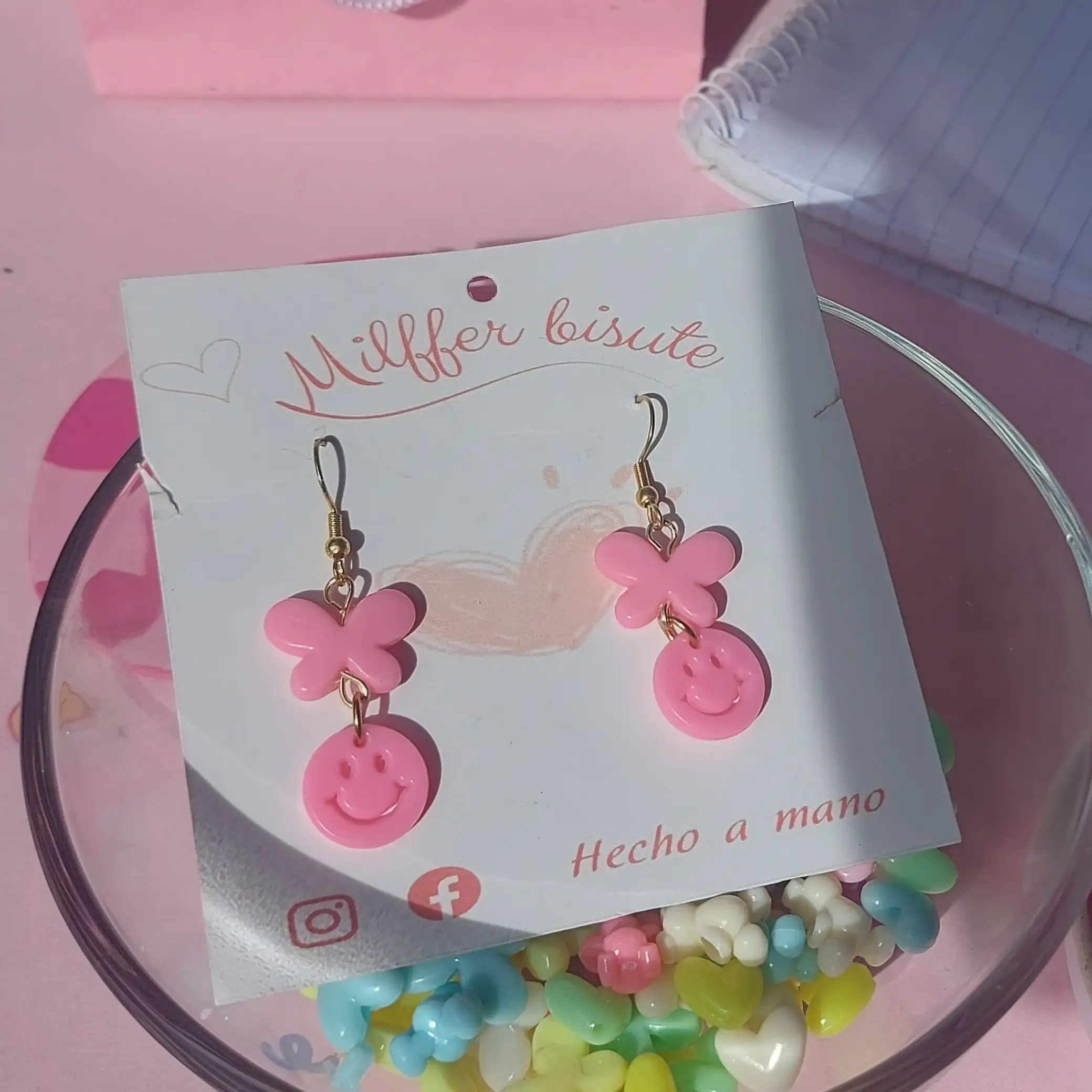Aretes happy face  3