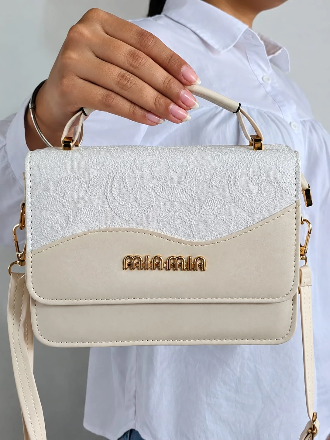 Bolso Manos Libres Blanco MIAMIA 3