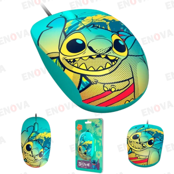 Xtech XTM?D406ST?BL – Mouse USB con diseño Disney Stitch, co