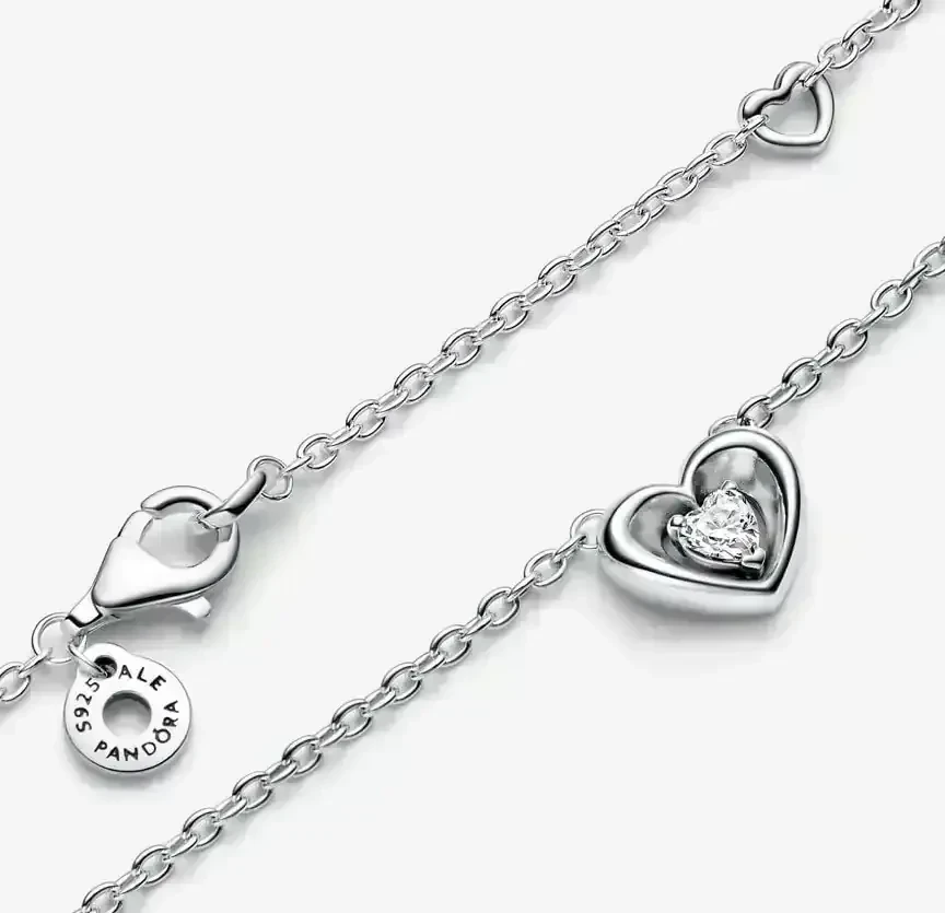 Collar Corazón Radiante y Gema Flotante  3